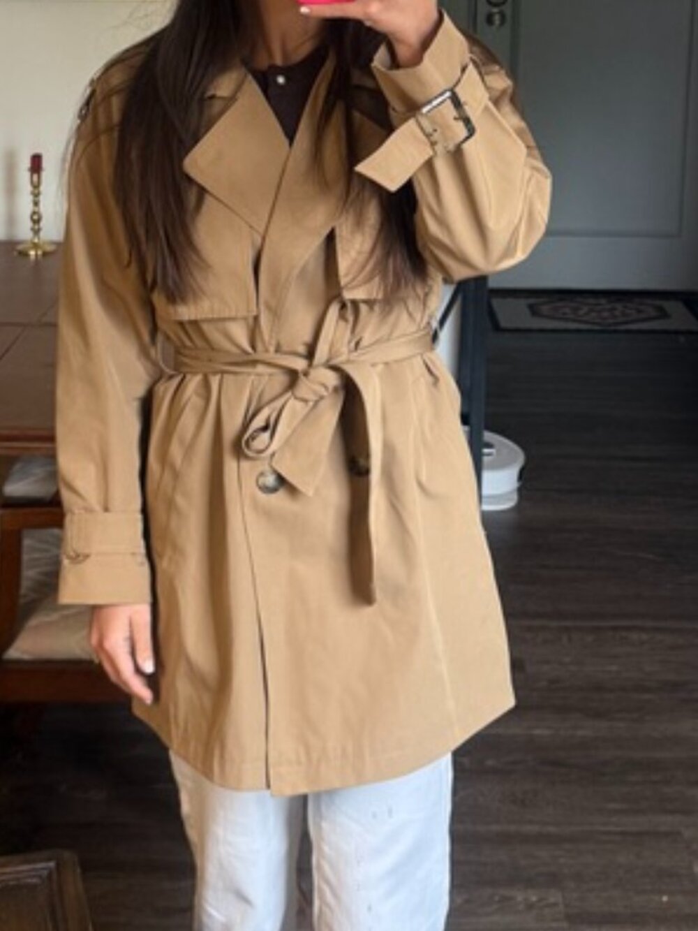 New with Tags Abercrombie & Fitch Tan Trench Jacket Size Small